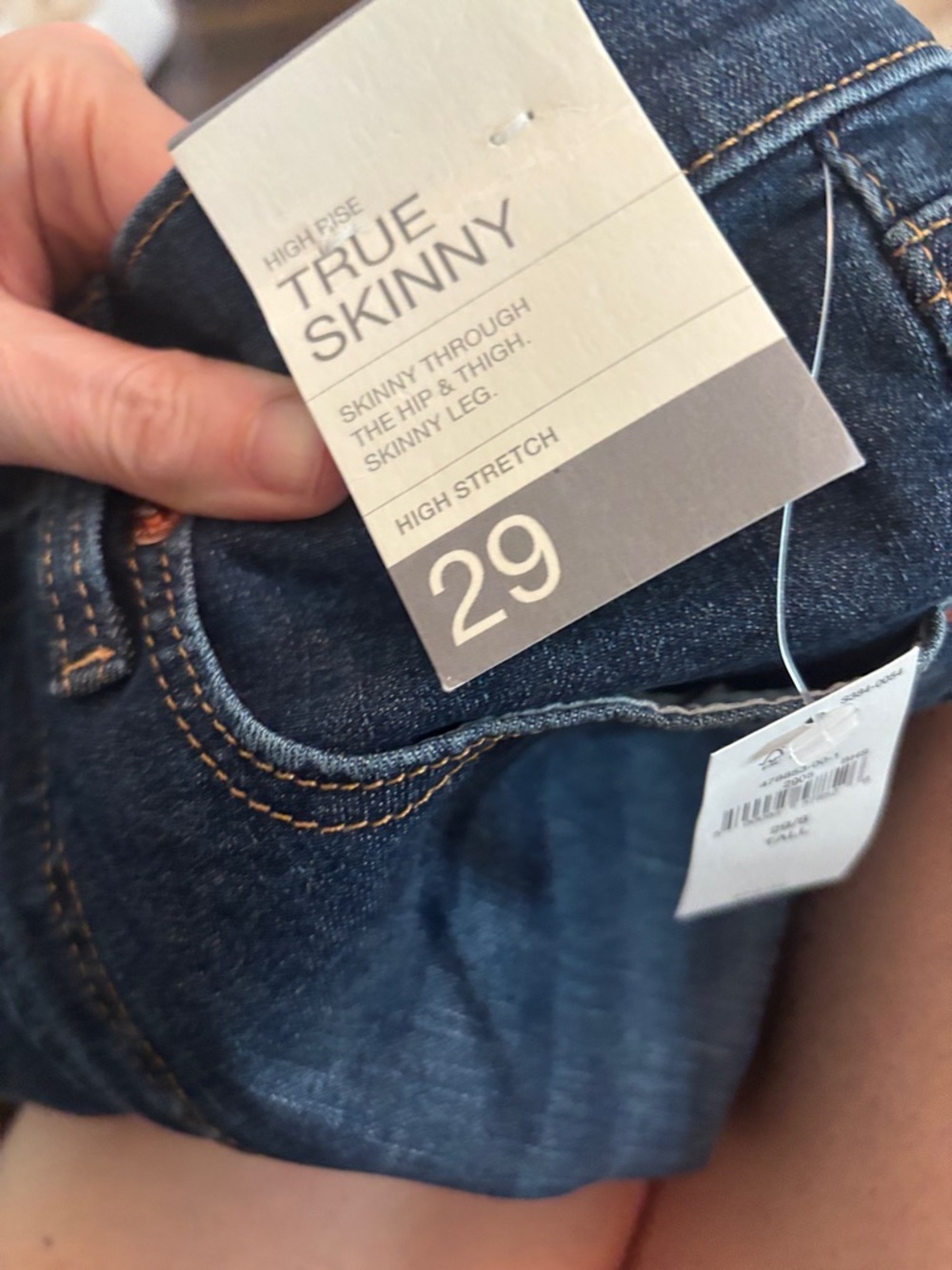 GAP High Rise True Skinny Jeans - Dark Blue